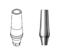 Абатмент титановый прямой совместимый с Dentium/DIO/Impro/Neobiotech ø 4.5 H 12.0 мм для одиночных конструкций ASU-112