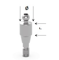 Абатмент шаровидный, совместимый с Dentium/Osstem Regular/Impro/DIO ø 4.0 H 0.5 мм ABC-105